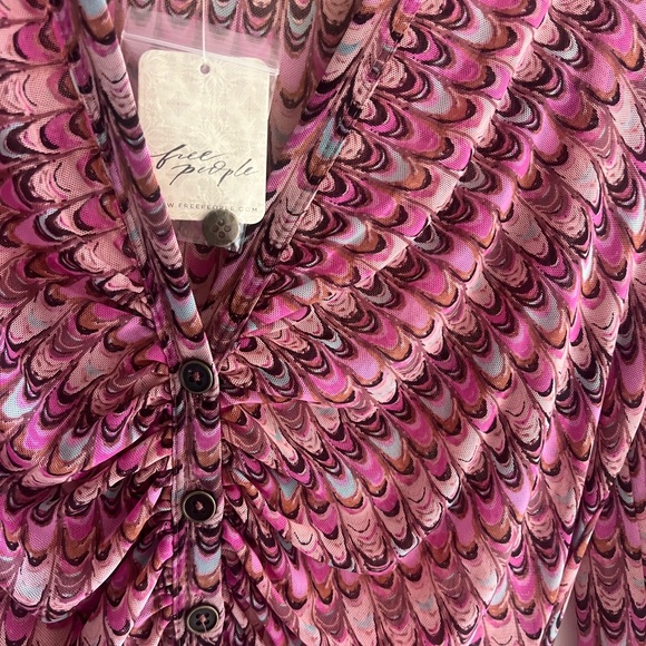 FREE PEOPLE LUCKY SHIRTEE long sleeve mesh top - Picture 4 of 5